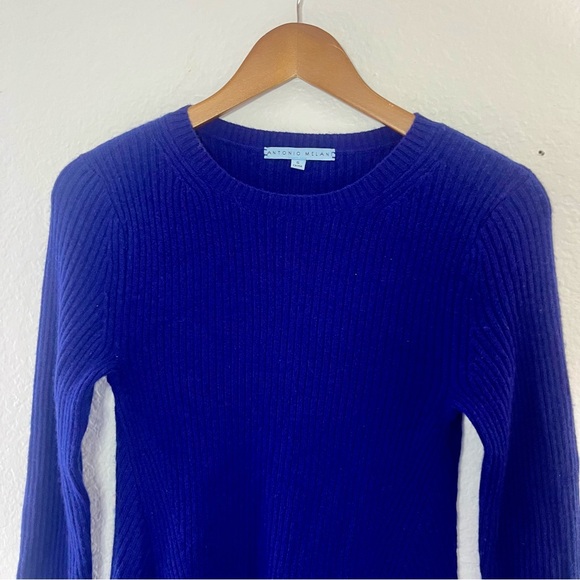 Cashmere Antonio Melani Blue Sweater Size Small - Picture 2 of 8